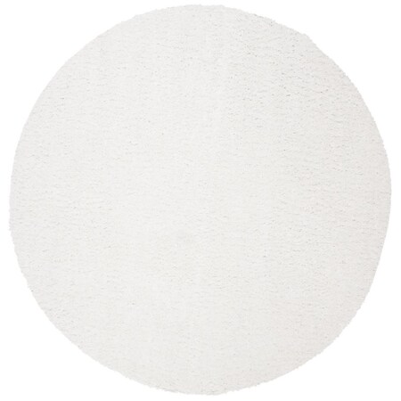 Safavieh 11 x 11 ft. August Shag 900 Power Loomed Round Area Rug, White AUG900A-11R